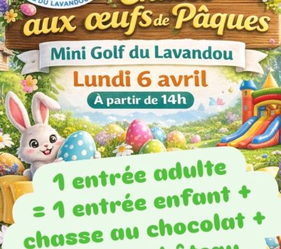 Ostereiersuche im Minigolf von Le Lavandou
