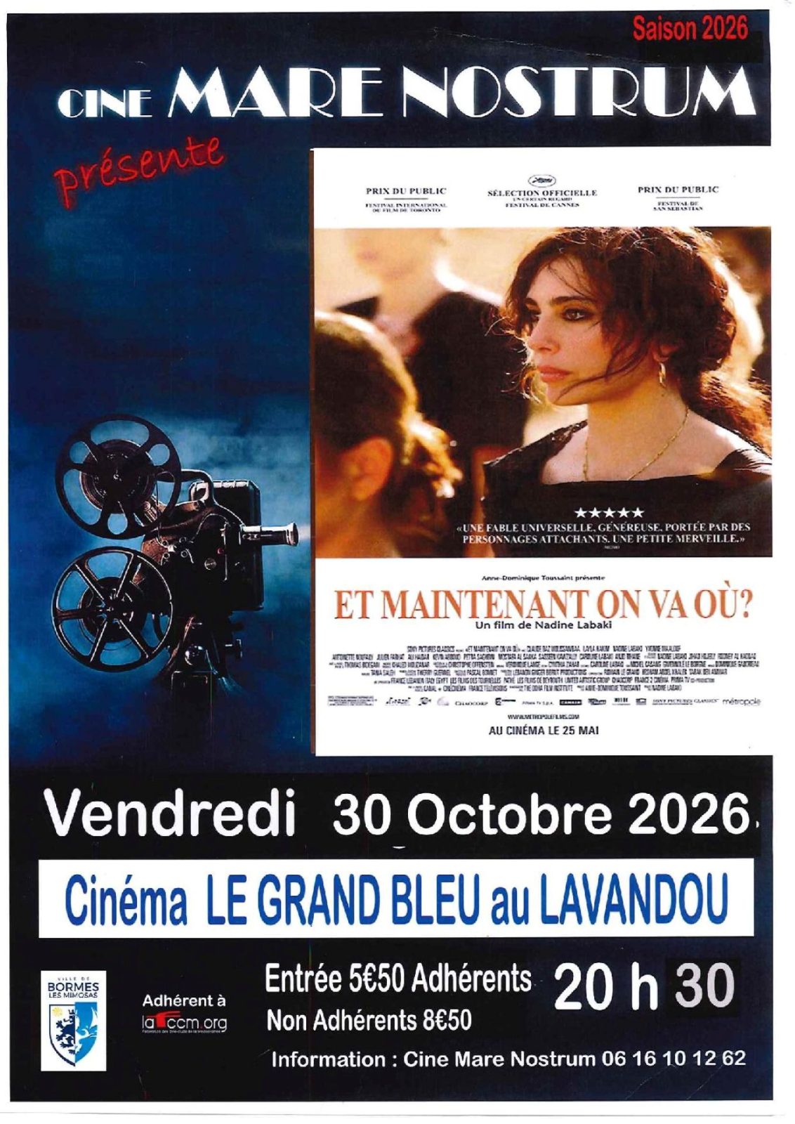 Kino – Filmvorführung  „Et maintenant on va où ?“_Le Lavandou